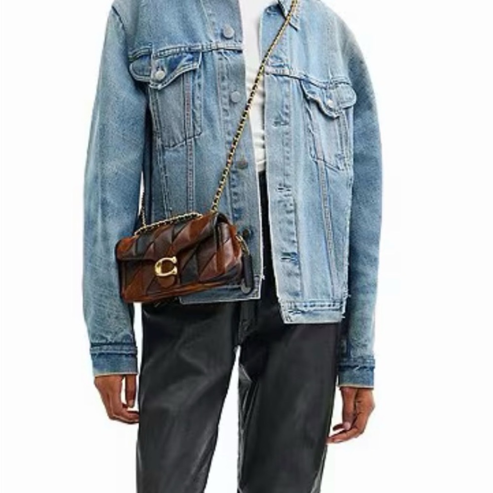 Coach Quilted Patchwork Leather & Suede Shoulder Bag - Picture 7 of 9